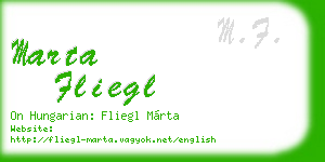 marta fliegl business card